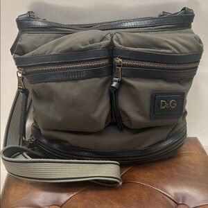 D&G Khaki and Black Messenger Bag